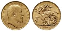funt 1907, Londyn, złoto 7.98 g, minimalne uderz