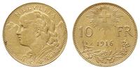 10 franków 1916 B, Berno, złoto 3.23 g, Fr. 504