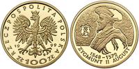 100 złotych 1999, ZYGMUNT AUGUST, złoto 8.04g