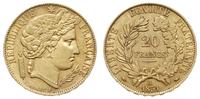 20 franków 1851/A, Paryż, złoto 6.42 g, Fr. 566,