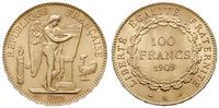 100 franków 1909/A, Paryż, złoto 32.24 g, Gadour