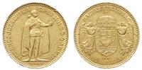 10 koron 1909 KB, Kremnica, złoto 3.38 g, Fr. 25