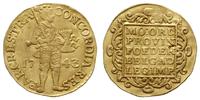 dukat 1743, Utrecht, złoto 3.41, rzadki rocznik,