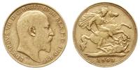 1/2 funta 1903, Londyn, złoto 3.95 g, Fr. 401, S