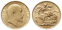 1 funt 1910, Londyn, złoto 7.98 g, Fr. 400, S. 3