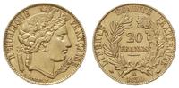 20 franków 1850/A, Paryż, złoto 6.41 g, Fr. 566,