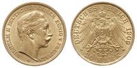 20 marek 1909 A, Berlin, złoto 7.96 g, bardzo ła