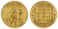 dukat 1928, Utrecht, złoto 3.50 g, pięknie zacho