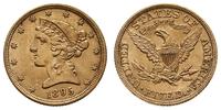 5 dolarów 1895, Filadelfia, typ Liberty, złoto 8