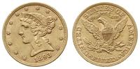 5 dolarów 1893, złoto 8.34 g