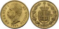20 lirów 1882, złoto 6.45 g