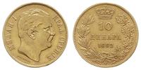 10 dinarów 1882/V, Wiedeń, złoto 3.19 g, Fr. 5