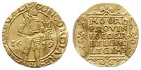dukat 1649, złoto 3.05 g, gięty, Purmer Ge46, De