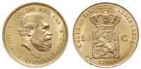 10 guldenów 1879, Utrecht, złoto 6.72 g, piękne,