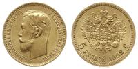 5 rubli 1902/АР, Petersburg, złoto 4.30 g, Fr. 1