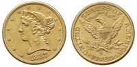5 dolarów 1887/S, San Francisco, złoto 8.37 g
