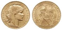 20 franków 1909, Paryż, złoto 6.46 g, piękne, Fr