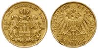 20 marek 1894 J, Hamburg, złoto 7.95 g, uderzeni
