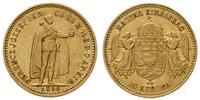 10 koron 1899 KB, Kremnica, złoto 3.37 g, Fr. 25