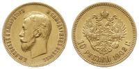10 rubli 1902 AP, Petersburg, złoto 8.58 g, Bitk