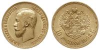10 rubli 1902/АР, Petersburg, złoto 8.58 g, Fr. 