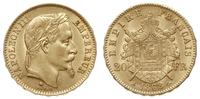 20 franków 1868 A, Paryż, złoto 6.45 g, bardzo ł