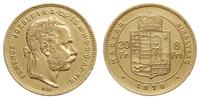 20 franków = 8 forintów 1878/KB, Kremnica, złoto
