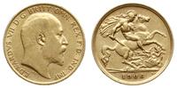 1/2 funta 1906, Londyn, złoto 3.96 g, Spink 3974