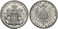 3 marki- PP 1908, moneta wybita stemplem lustrza