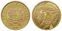 25 dinarów 2010, Matka boska z aniołem, złoto "9