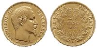 20 franków 1859 A, Paryż, złoto 6.43 g, Fr. 573,