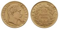 10 franków 1864 A, Paryż, złoto 3.19 g, Fr. 586,