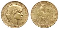 20 franków 1908, Paryż, złoto 6.44 g, piękne, Fr