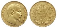 20 franków 1854 A, Paryż, złoto 6.41 g, Fr. 573,