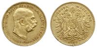 10 koron 1909, Wiedeń, typ Schwartz, złoto 3.36 