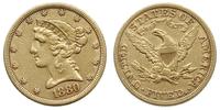 5 dolarów 1880, Filadelfia, Liberty Head, złoto 