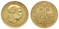 10 koron 1905, Wiedeń, złoto 3.38 g, bardzo ładn