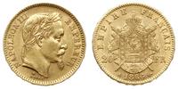20 franków 1866 A, Paryż, złoto 6.41 g, bardzo ł