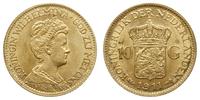 10 guldenów 1911, Utrecht, złoto 6.72 g, pięknie