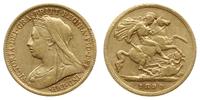 1/2 funta  1899, Londyn, złoto 3.94 g, Spink 387