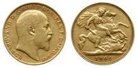 1/2 funta  1902, Londyn, złoto 3.95 g, Spink 397