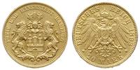 20 marek 1893 J, Hamburg, złoto 7.93 g., AKS 38,