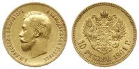 10 rubli 1901 Ф•З, Petersburg, złoto 8.58 g, ład