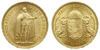 20 koron 1905 KB, Kremnica, złoto 6.76 g, piękne