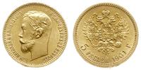5 rubli 1901/ФЗ, Petersburg, złoto 4.30 g, Fr. 1