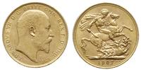funt 1907/M, Melbourne, złoto 7.98, Fr. 33, Spin