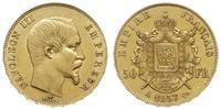 50 franków 1857/A, Paryż, złoto 16.13 g, Fr. 571