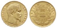 20 franków 1859/BB, Strassburg, złoto 6.41 g, Fr
