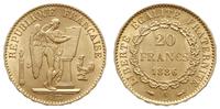 20 franków 1886/A, Paryż, złoto 6.44 g, Fr. 592,