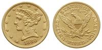 5 dolarów 1880, Filadelfia, Liberty Head, złoto 